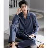 Men's 100% Cotton Pajama Set for Spring & Autumn: Long Sleeve, Long Pants, Versatile Outdoor Wear