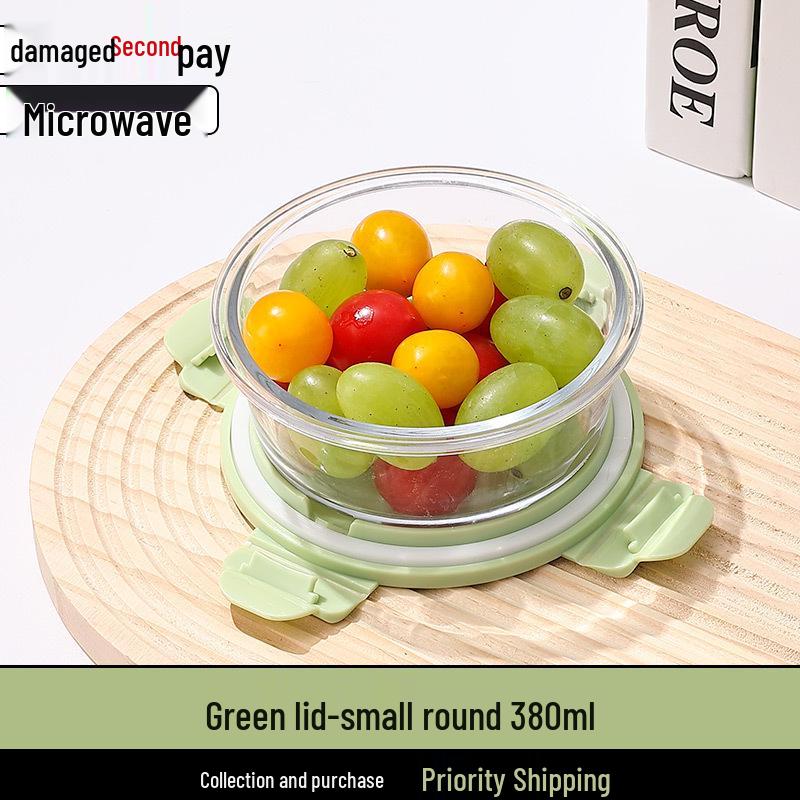 Microwave-Safe Rectangular Glass Lunch Box with High-Temperature Resistance and Fresh-Keeping Lid