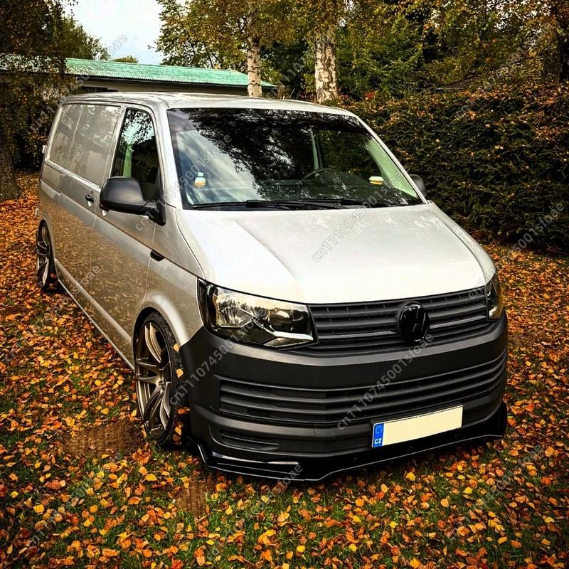 Front Bumper Splitter Lip For Volkswagen Caravelle T6 LWD TDI TSI 2015-2023 Auto Blade Spoiler Diffuser Bodykits Tuning Add On