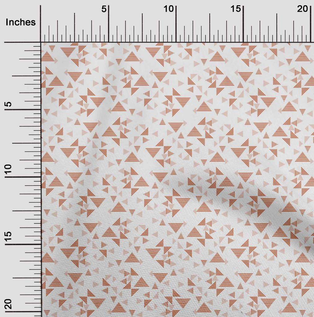 oneOone Cotton Flex Fabric Triangle Geometric Print Fabric By Yard 40 Inch