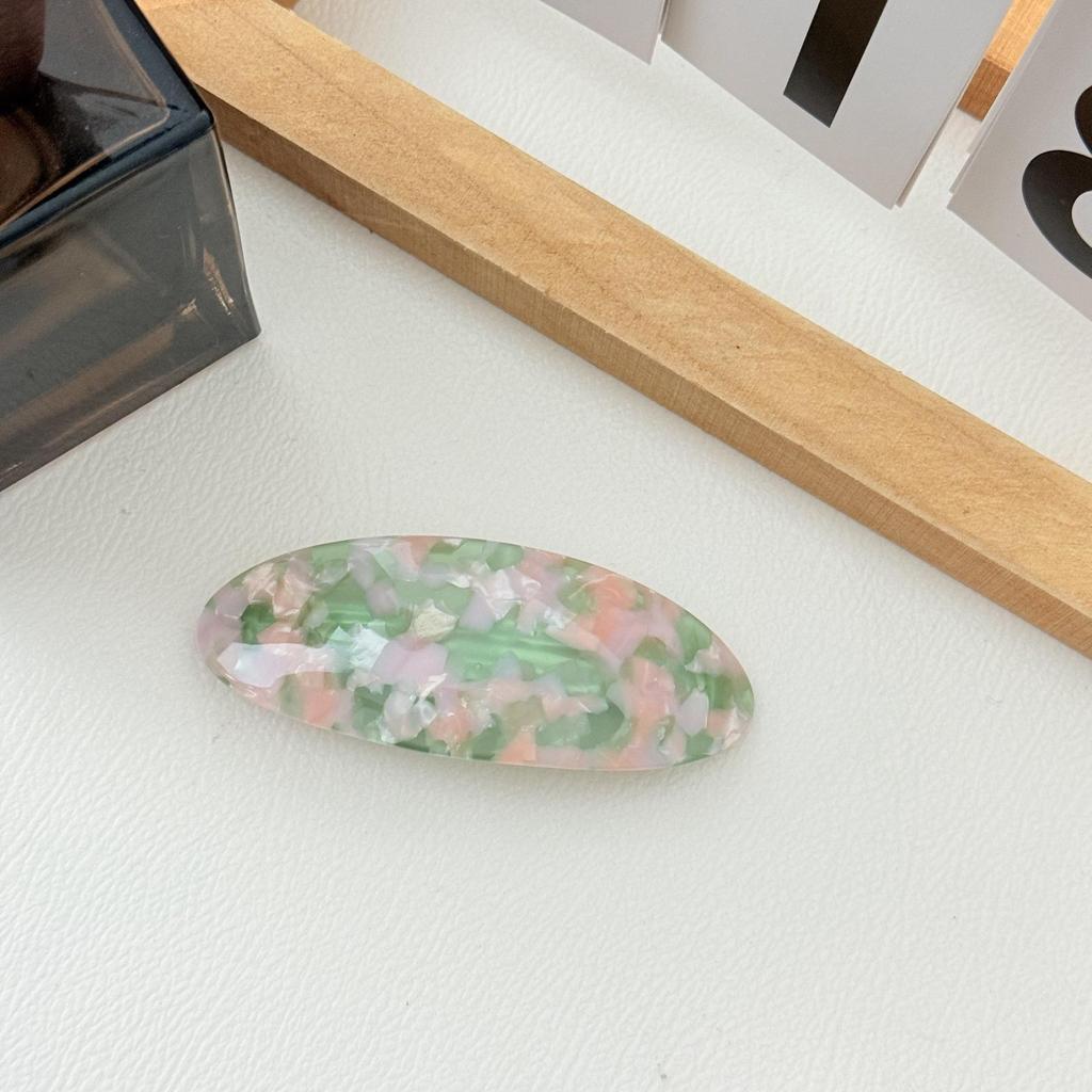 Clips de Păr Oval din Acetate Franceză pe Stoc pentru Cozi de Cal & Breton - Clips cu Arc și Accesoriu pentru Păr Parțial Strâns