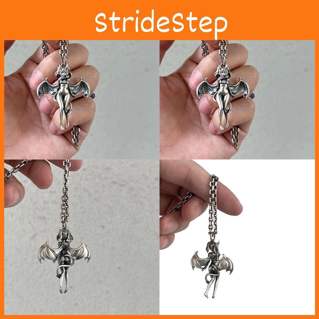 Angel Silver Trendy Character Necklace Durable Zinc Alloy Casual Decoration Use