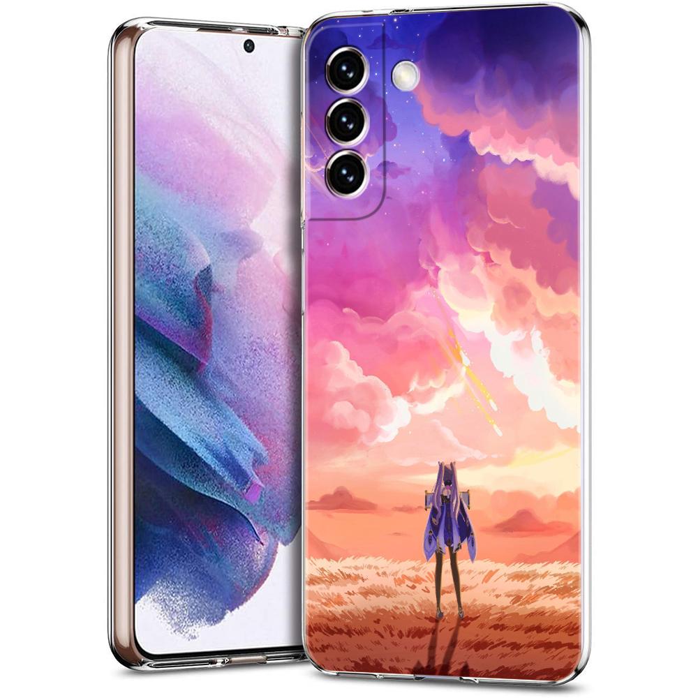 Genshin Impact Game Landscape Phone Case For Samsung Galaxy S24 Plus S23 S22 S21 S20 FE Ultra 5G S10 S10E S9 Soft Clear Cover