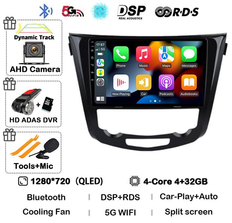 Android14 Car Radio Player For Nissan Qashqai J11 X-Trail Xtrail T32 Rogue Dualis 2013-2021 Support OEM BOSE 360 Auto Carpaly 4G