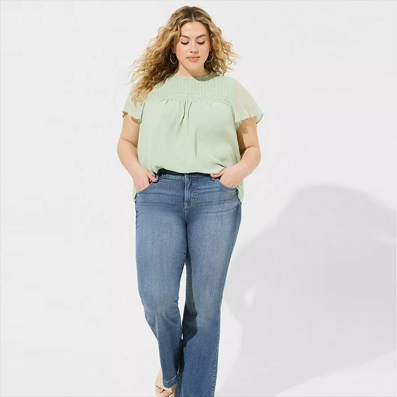 

Sunshine Home Summer New Foreign Trade European and American Plus size women clothing to Home Thin Chiffon Short sleeve Shirts Top Light green 1: Bust size 136