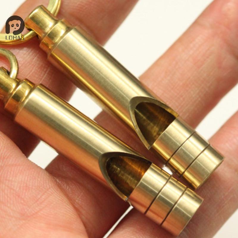 S Multifunctional Brass Emergency Survival Whistle Portable Keychain Outdoor Tools Whistle For Camping Hiking