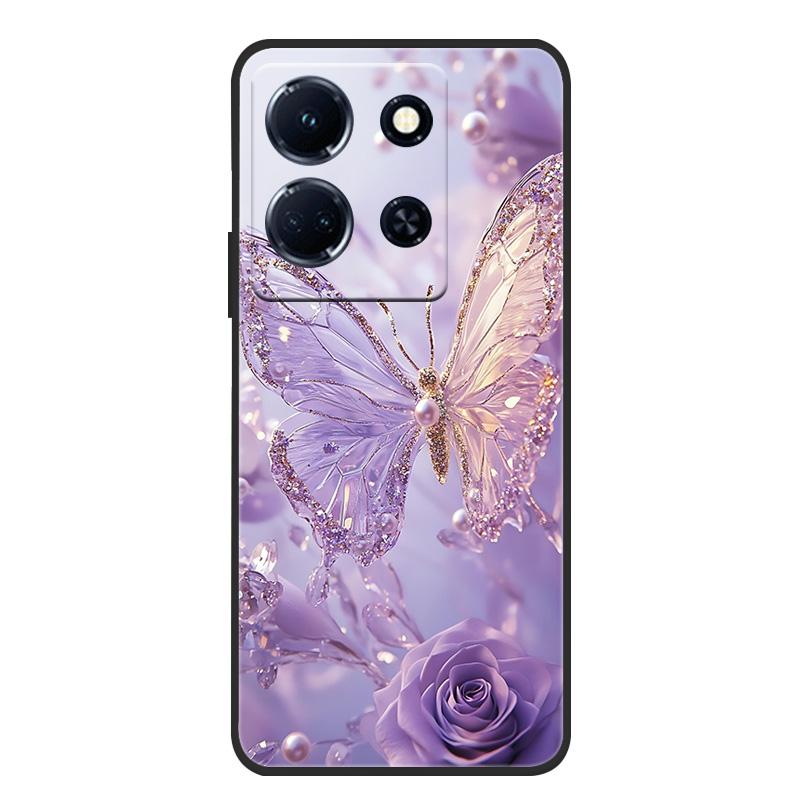 Schutzhülle aus weichem, mattem Silikon in Marmoroptik für Infinix Note 30 4G, passend für Infinix Note 30 Pro, 30i und 30 VIP – Rundumschutz