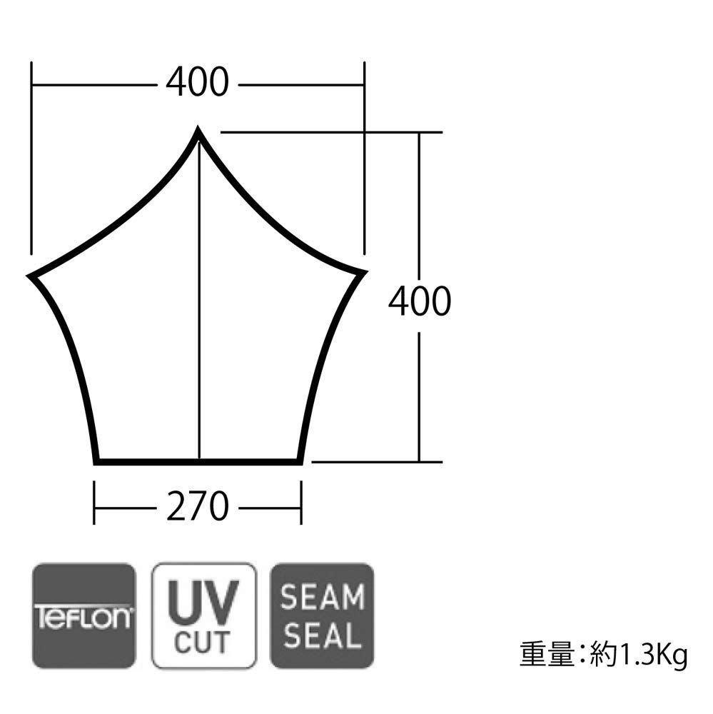 Canadian East X Ogawa Outdoor Camping Tarp Pentagon Black CETO1023