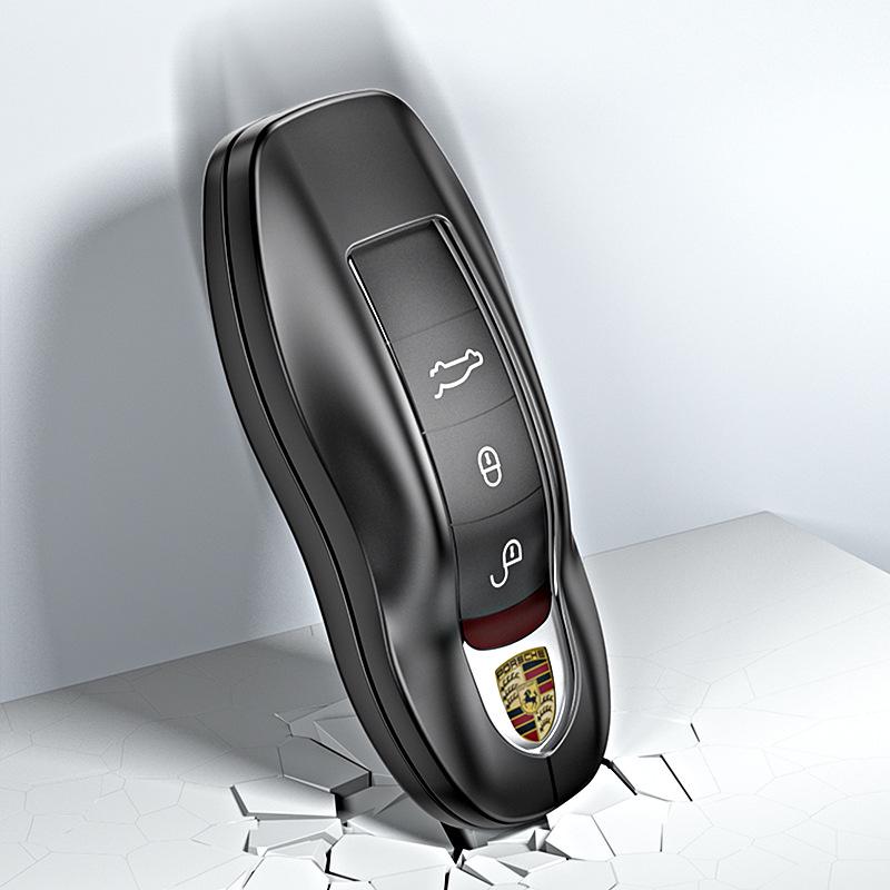 Cayenne & Panamera Aluminiumlegierungsschlüsselhülle mit Lederband - High-End