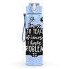 1PC Math Teacher Slogan Quote Print 750ml Color Plastic Sports Water Bottle Leakproof Flip Straw Lid Suitable for Sports Office Home Use