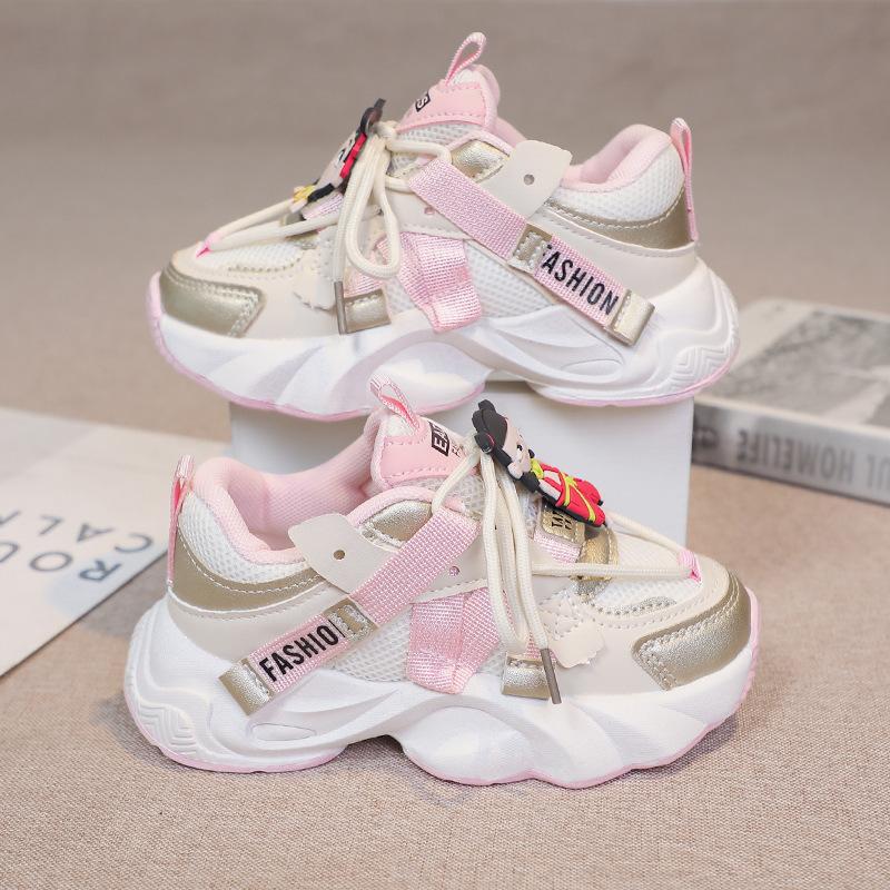 Nezha Classmate Girls Princess Sneakers Spring and Autumn 2025 New Children Breathable Internet Celebrity Dad Shoes