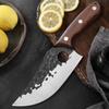 With Finger Hole Boning Knife Meat Cleaver Chopping Vegetables Kitchen Knives Hand Forged Blade Chef Slicing Knife Wooden Handle