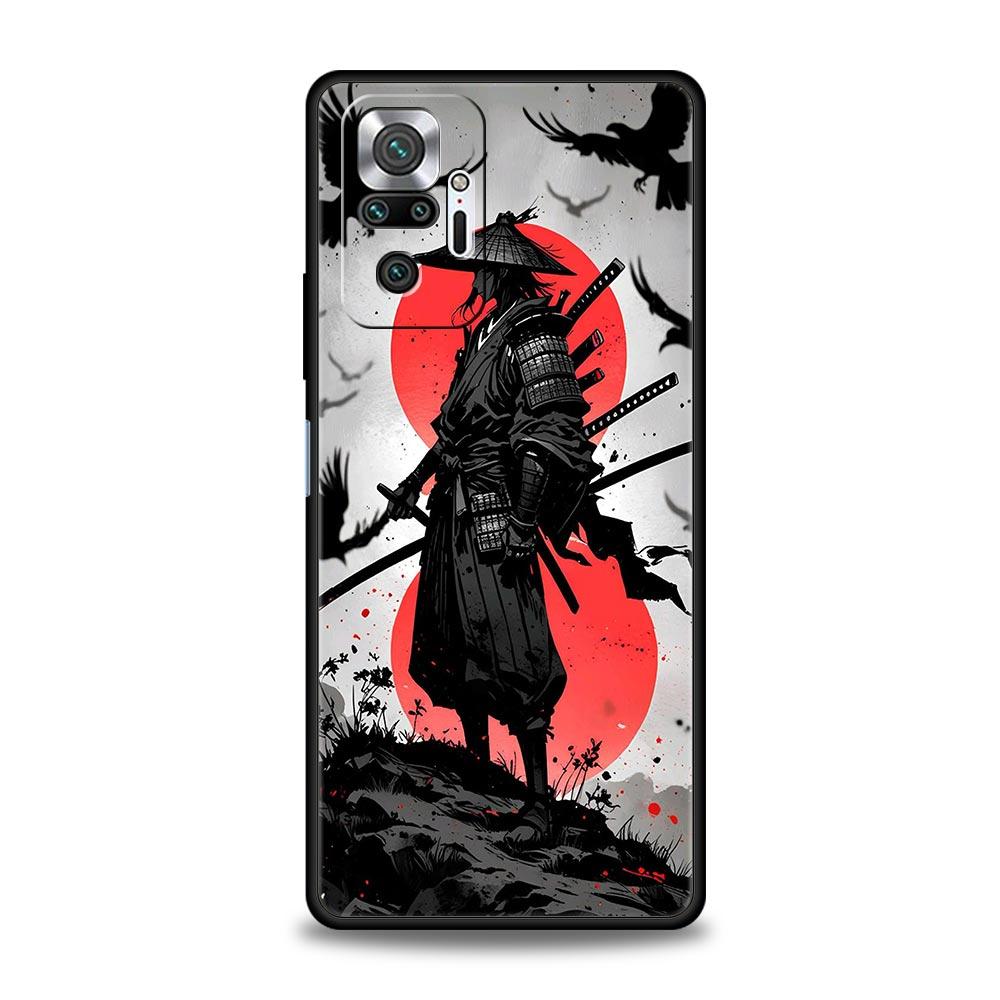 Japanese Samurai Art Phone Case For Xiaomi Redmi Note 14 13 12 Pro Plus 5G 9S 9 10 11 4G 14C 13C 12C 10C 9C 9A Soft Cover