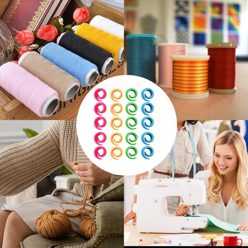 20pcs Color Sewing Bobbin Spool Huggers/Holders/Clamp For Keep The Bobbin Tail Thread From Loosening Sewing Embroidery Accessory