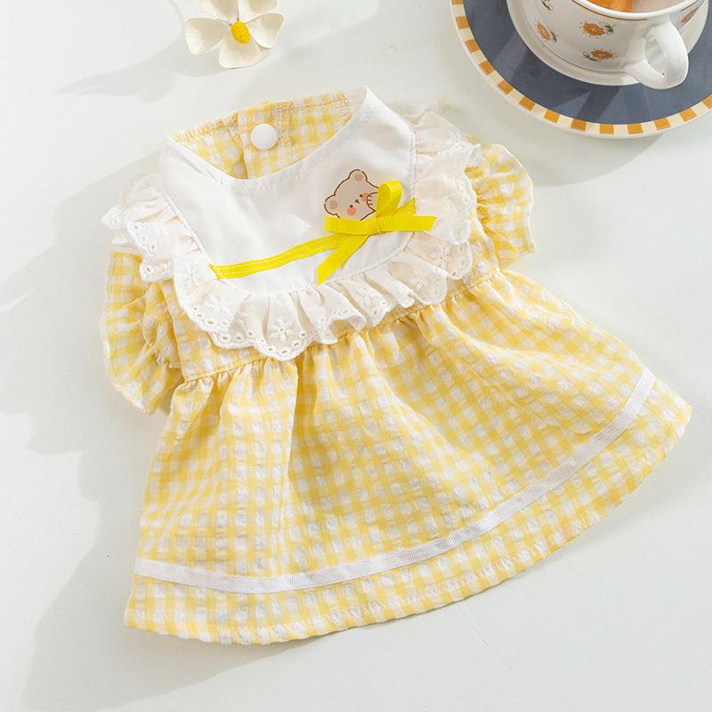 

Летняя одежда для домашних животных, милое пальто с принтом, рубашка-рубашка для маленьких и средних собак, кошек, Тедди, французский бульдог, чихуахуа, летняя одежда XL жёлтый