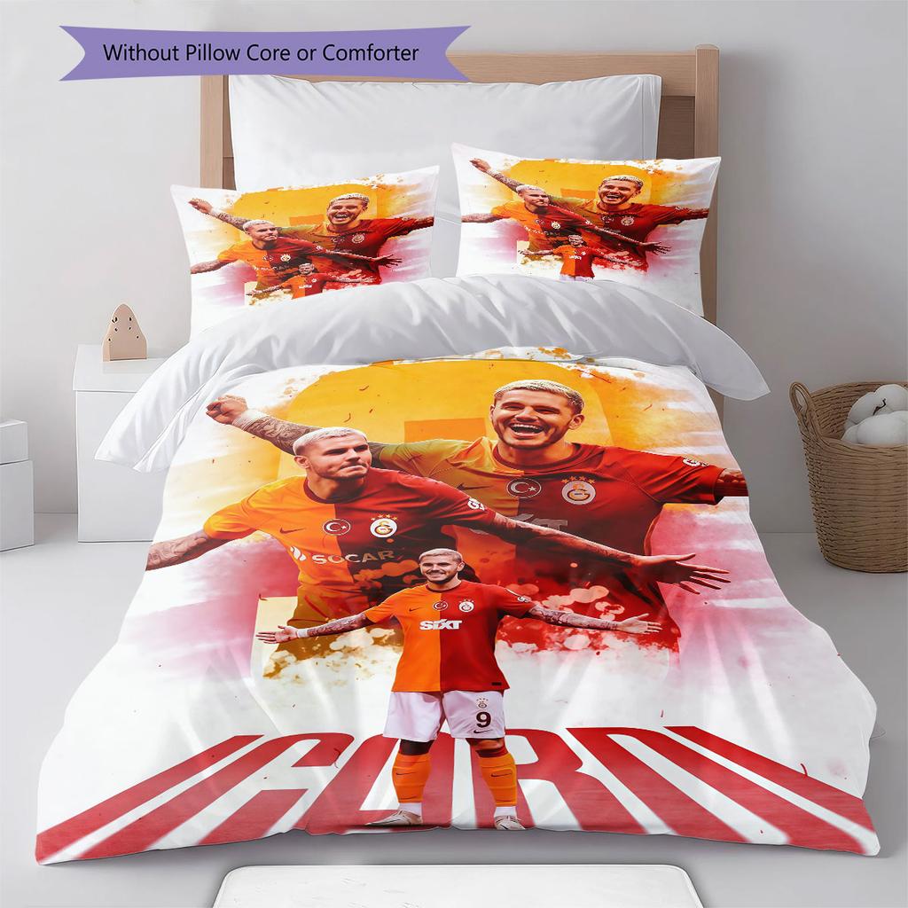 Galatasaray Forever Bedding Quilt Set Quilt Cover Pillowcase Home Decoration Birthday Gift (1 * duvet cover + 2 * pillowcase, without core)