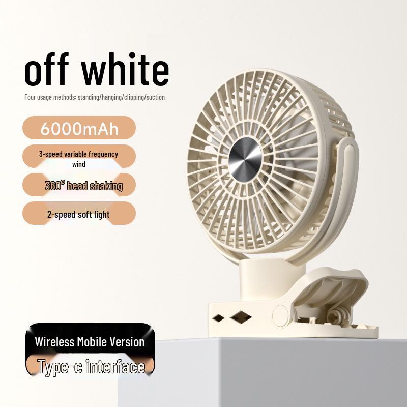 

Auto-Oscillating Clip Fan with Night Light and Aroma Diffuser for Baby, Desktop, Dormitory, or Hanging Use 221x175x83 mm белый