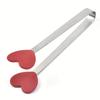 1PC Love Stainless Steel Anti-skid Ice Clip Stainless Steel Mini Food Clip Food Clip Sugar Cube Clip Barbecue Pliers