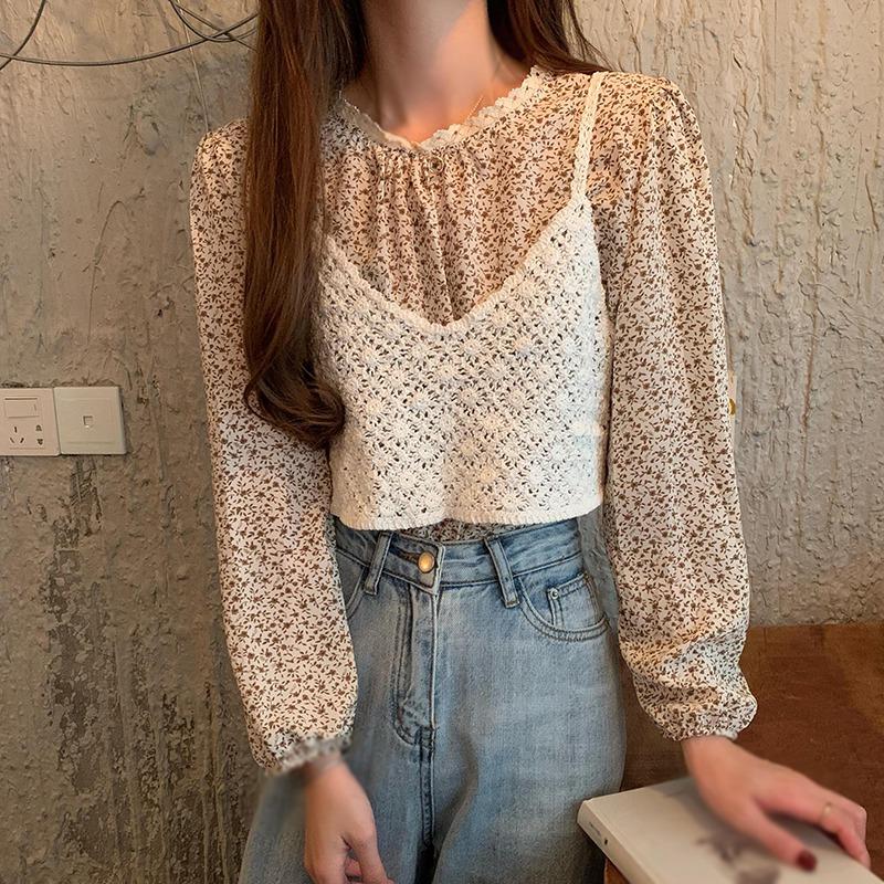 Dámská vesta krátká jednobarevná tílko na ramínka dutá perspektivní tílko