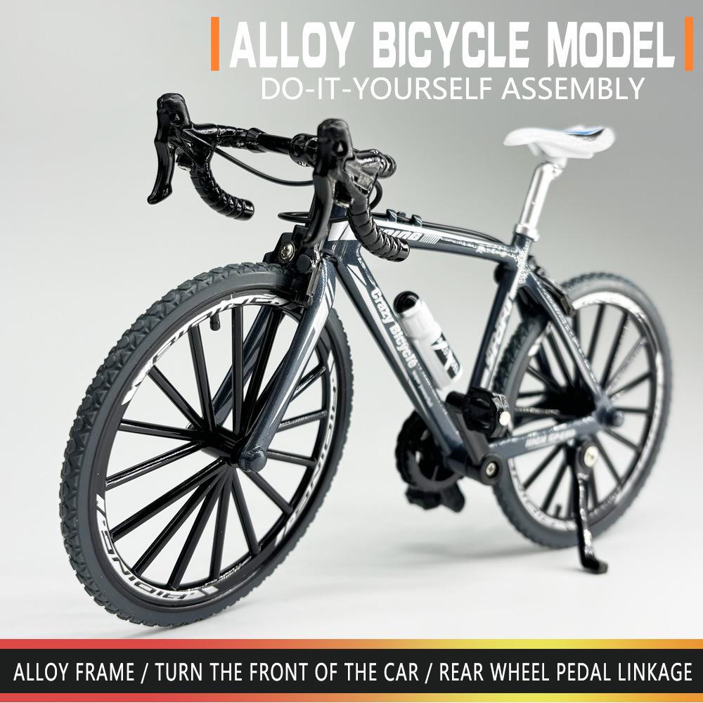 1:8 Scale Alloy Bicycle DIY Assembly Model - Cross-Border Exclusive