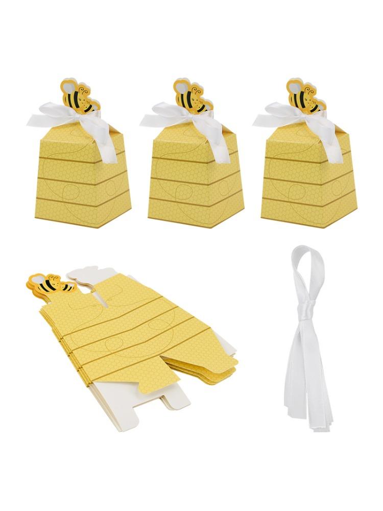 

10/20pcs Little Bee Gift Boxes Theme Party Birthday Wedding Christmas Gifts Candy Biscuit Packaging Box Festival Party Supplies 10pcs