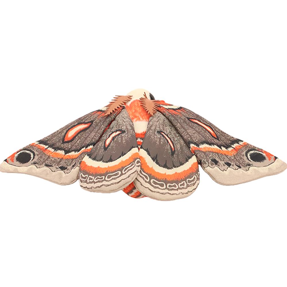 25Cm Cute Insect Silkworm Moth Plush Toy Hyalophora Cecropia Moth Plushie Insect Lifelike Cecropia Moth Stuffed Animal Kids Toys