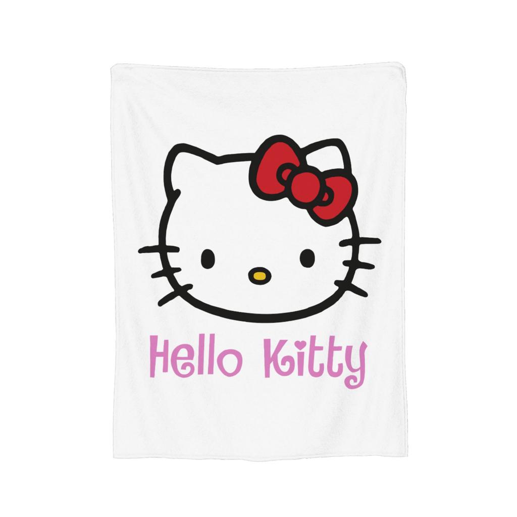 Hello Kitty Halloween Knitted Blanket Bats Ghost Plush Throw Blankets Home Couch Personalised Soft Warm Bedspreads,