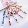 Design Cherry Blossoms Children Lucky Cat Japanese Style Pendant Women Key Chain Car Key Ring