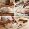 Stainless Steel Bread Scorer Wooden-Handle Curved Dough Cutter Tool For Baking