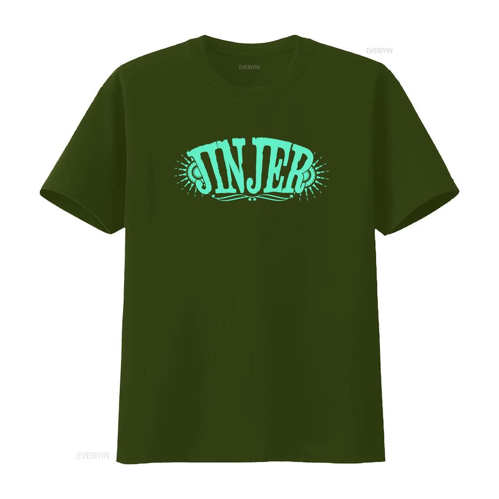 Jinjer Metalcore Band Logo Mens T Shirt Stylish Hip Hop for Adults vintage Washed Stretched designer clothes fashion