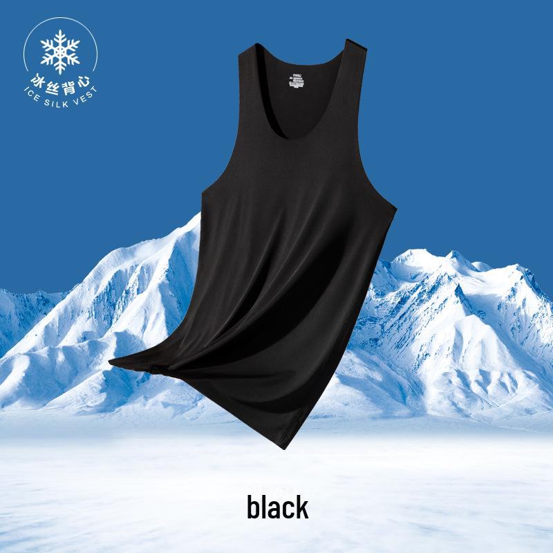Men's Summer Ice Silk Seamless Sleeveless Fitness Vest