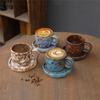 Vintage Ceramic Coffee Mug & Saucer Set