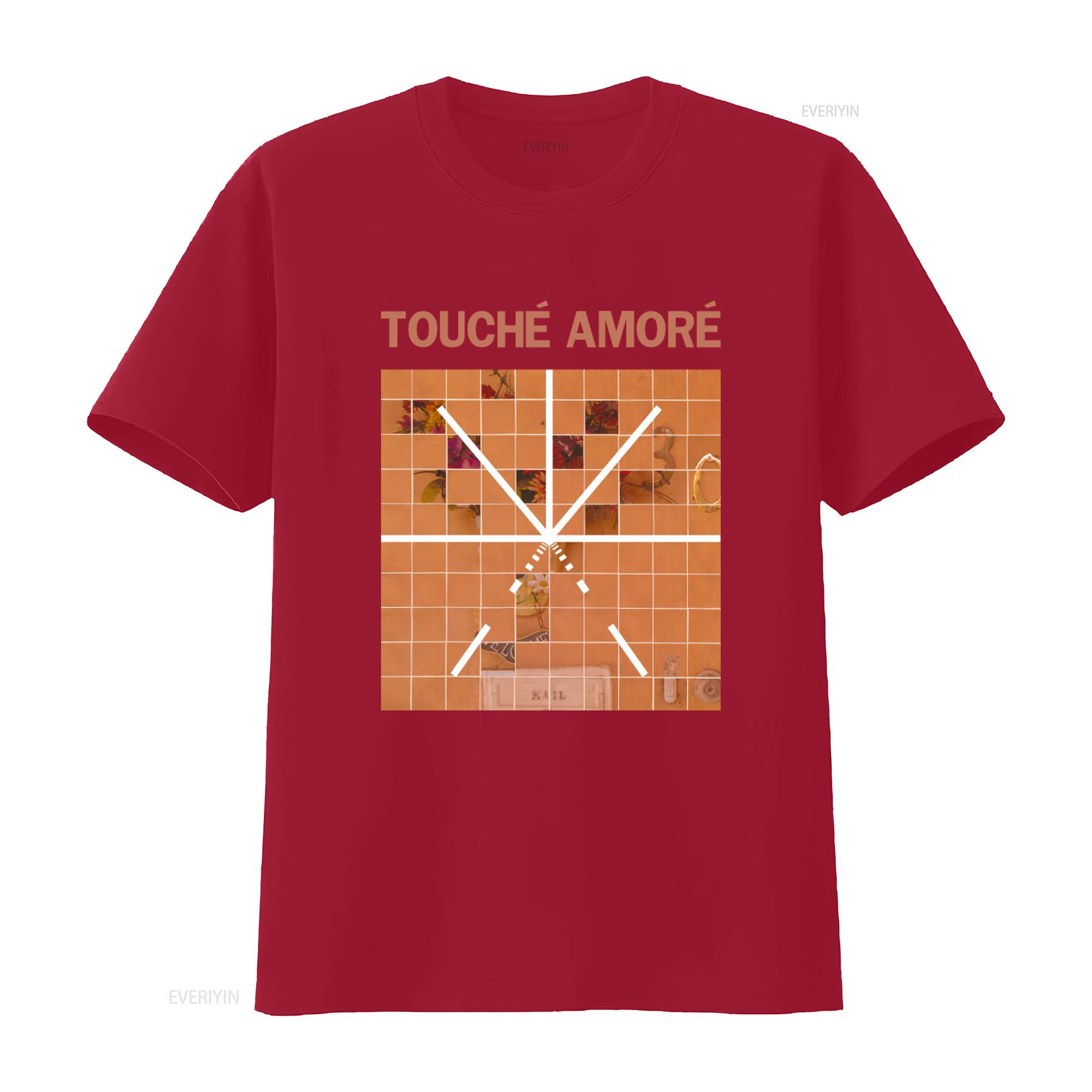 Mens Touche Amore Stage Four Floral Patterned T Shirt Small Red vintage Washed Breathable Top For Everyday Wear Slightly S