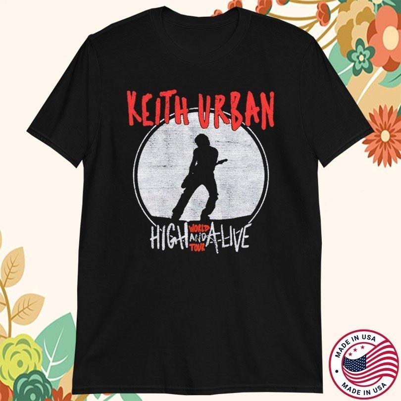Keith Urban High And Alive World Tour Cotton Black S-5XL T Shirt EL058 Unisex T-Shirt XXXXL