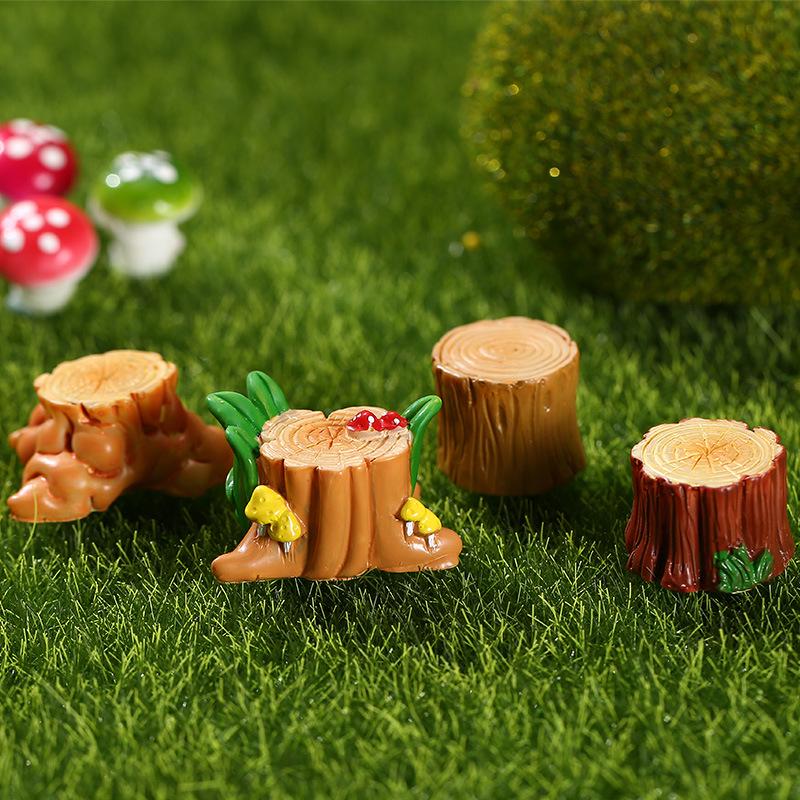 ZAKKA Creative Resin Tree Stumps for Moss Micro Landscaping Ornaments