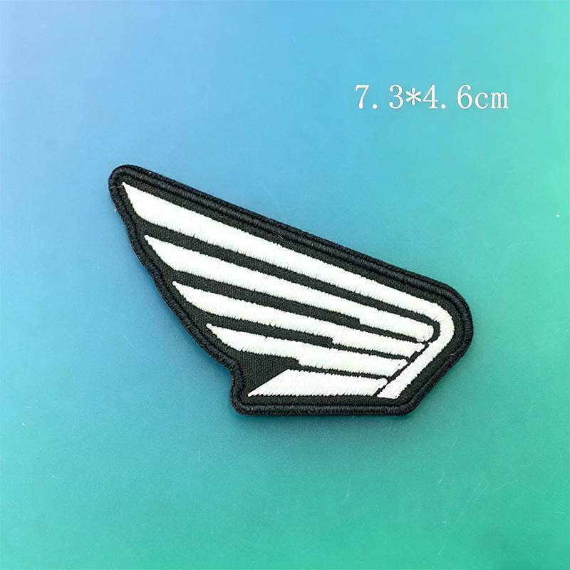 For Honda CB400 CB650 FCBF CBR25ORR CRF SH3O0 NC75O Motorcycle Logo Emblems Embroidered Cloth Stickers Clothing Hole Patch Decal