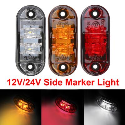 עבור קרוואן משאית קרוואן LED מנורת סימון צד אביזרי רכב אדום צהוב לבן צד מנורה סמן מרווח נורות אזהרה 12V- 24V