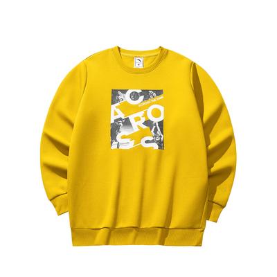Anta Serie KT Baloncesto Estampado de Letras Cuello Redondo Cómodo Transpirable Versátil Sudadera Sudadera de Hombre Amarillo Tierra 152441733S-2