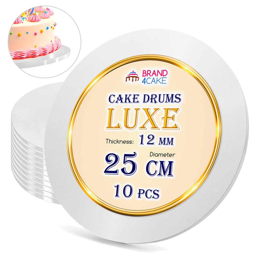 Cake Board Base White 30 1.2 Set 5 pcs Cake Drum Round Luxe Brand4Cake