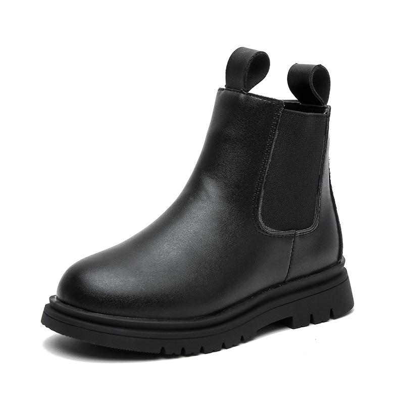 Children's Martin boots 2025 autumn and winter new boys and girls British wind smoke boots medium and older children's side zipper casual single boots