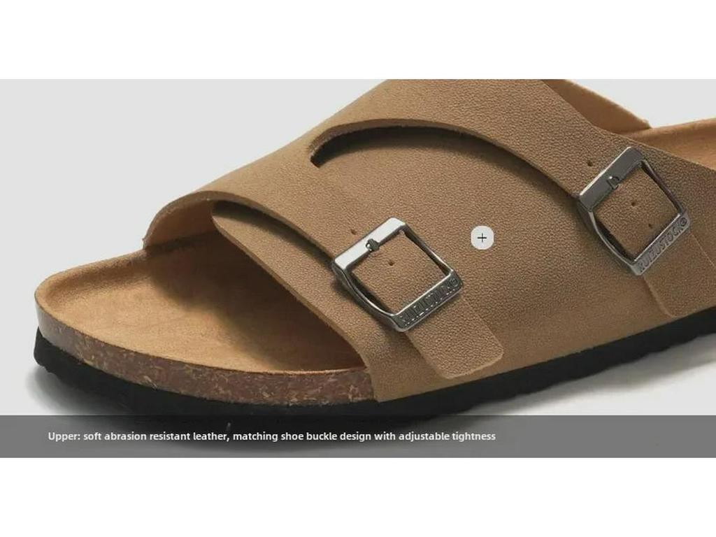 Ruizu Cork Sandals: Unisex Summer Beach Slippers for Couples and Students