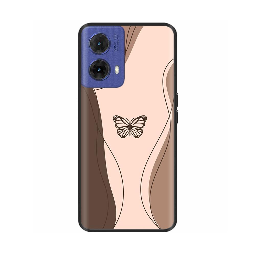 For Motorola Moto G85 Case Butterfly Soft Matte Silicone Back Cover For Moto G85 5G Cases MOTOG85 G 85 5G Funda Full Phone Coque
