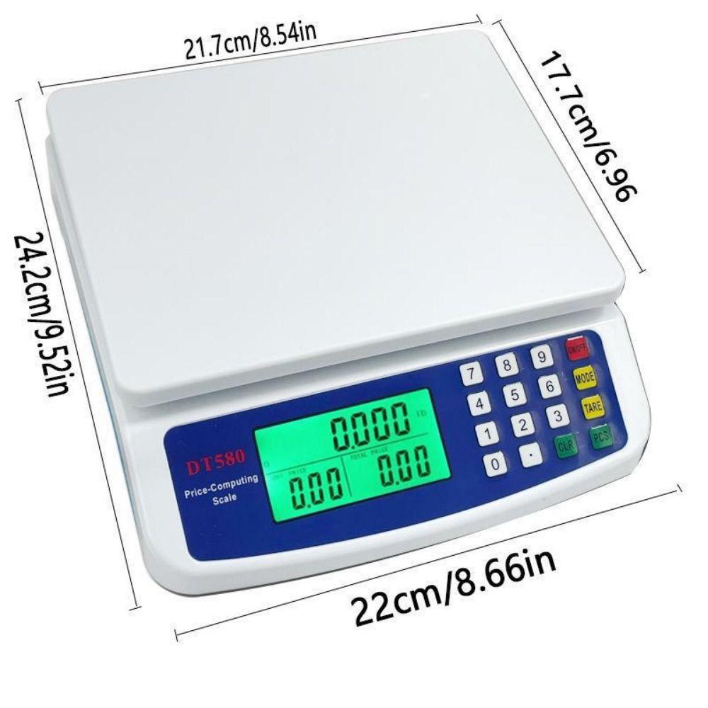 LCD Display Kitchen Digital Scale 30kg/1g Capacity Electronic Pricing Scale Coins Counting