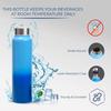 Stainless Steel Water Bottle 1 Ltr For Kids, Boys, Girls, 1 Litre Bottles for Gym, Fridge Use, School & Office (Steel Cap - Set of 3, Blue Blue)