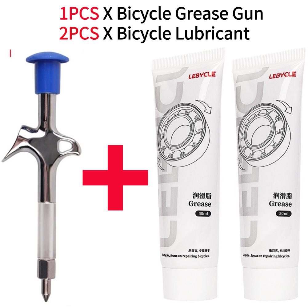 1-5Pcs Bicycle Grease Lubricant Bicycle Aluminum Grease Gun Bicycle Oil Lubricant Bike Ball Bearing Lubricant Grease Syringes
