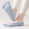 Soft Five Toes Pilates Sock Bottom Silicone Grip Boat Socks Breathable Low-Ankle Socks  Sport