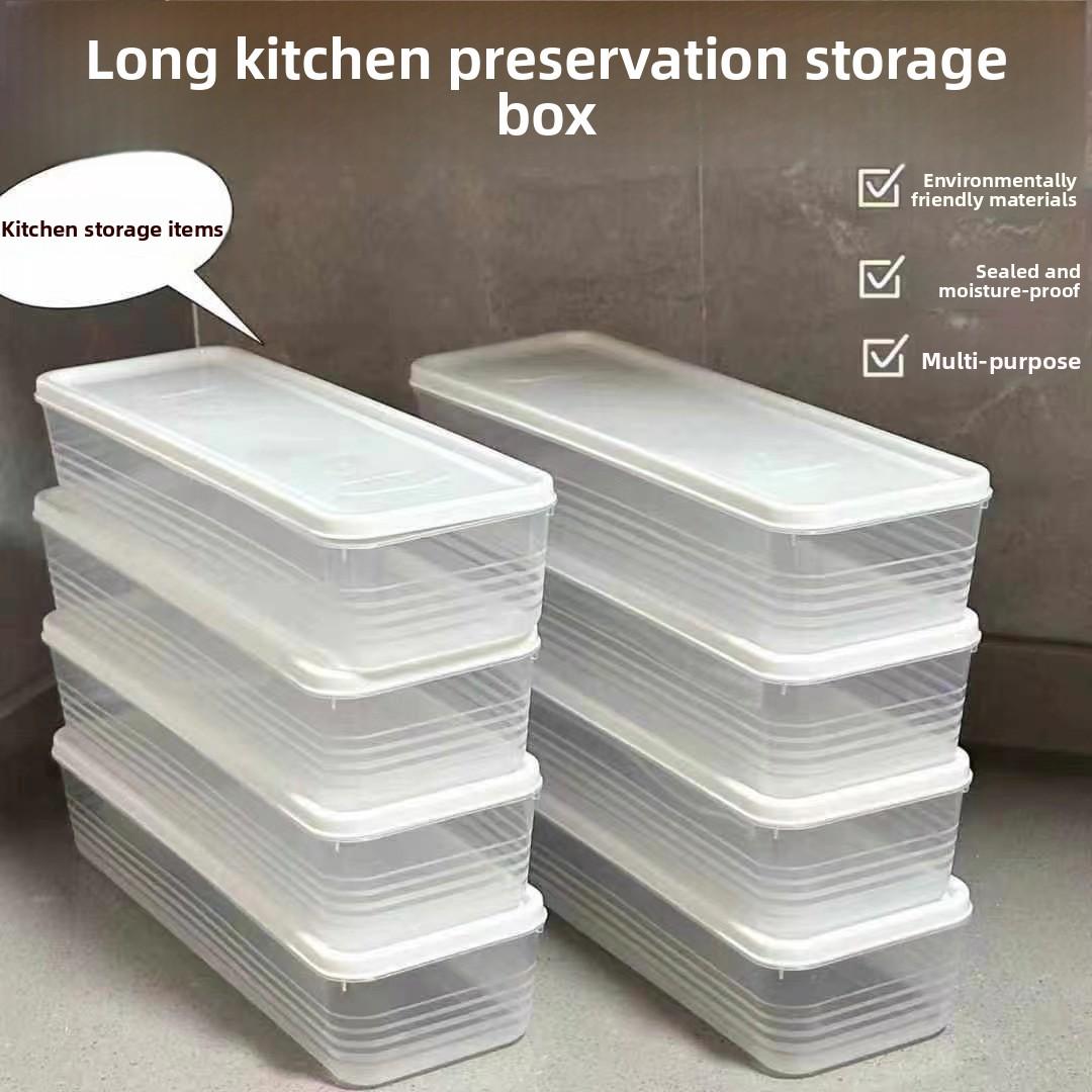 

Контейнер для хранения продуктов в холодильнике Кухонный органайзер для лапши, зелени, овощей и фруктов и многого другого 25.5*7.5*5 белый