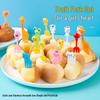 Japanese Cute Animal Plastic Fruit Fork Set for Kids - Creative and Fun Lunchtime Accessory