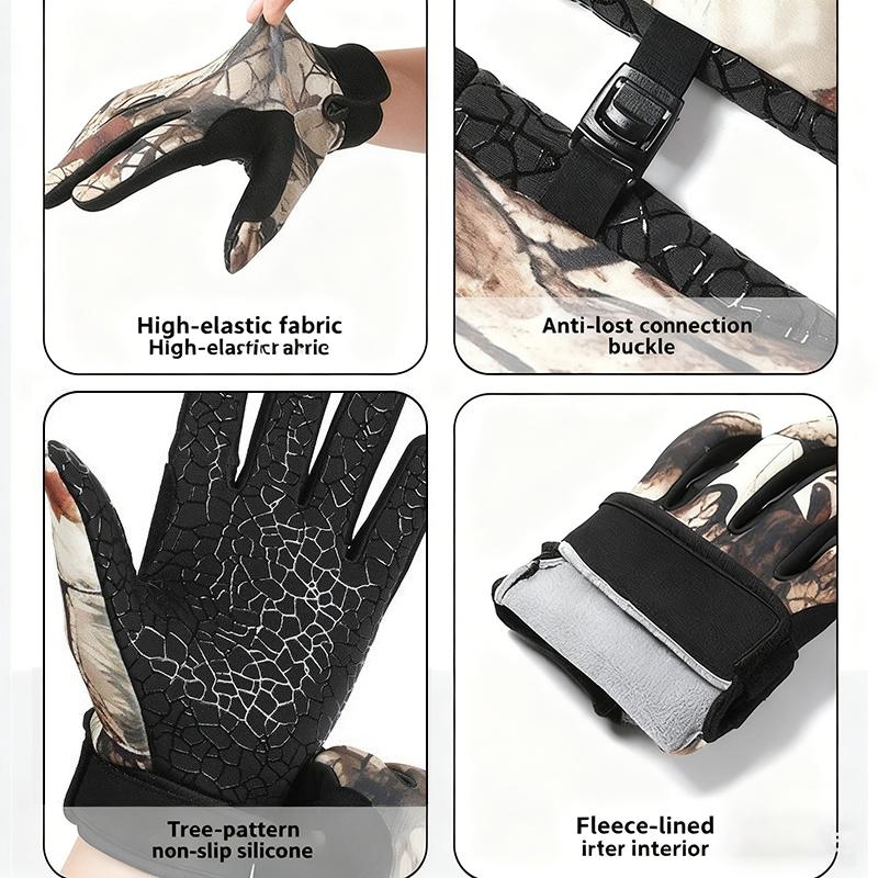 Winter Outdoor Fishing Cycling Gloves for Unisex Waterproof Warm All Finger Gloves Thick Protective Touch Screen Flexible Gloves