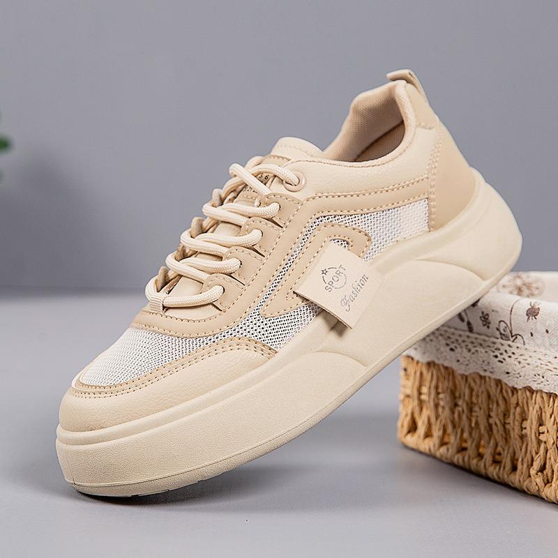 Thick-soled thin little white shoes women's summer new mesh breathable soft-soled sports shoes student casual board shoes tide